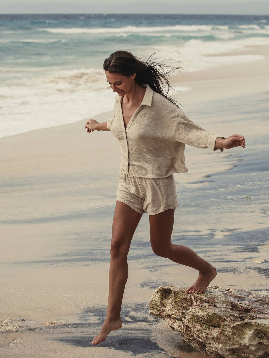 The Handloom - Echo Mini Shirt - Oatmeal