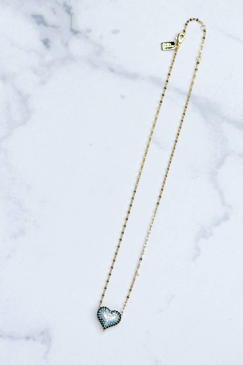 Native Gem - QUEEN OF HEARTS NECKLACE- BLUE