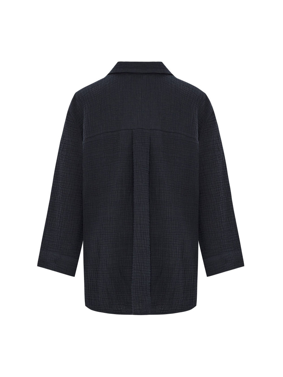 The Handloom - Echo Maxi Shirt - Navy