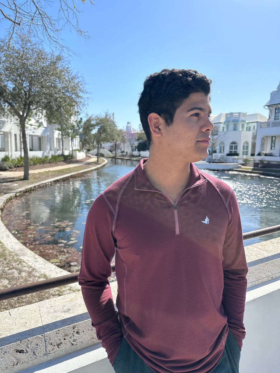 Sea Silk Long Sleeve Raglan Half-Zip
