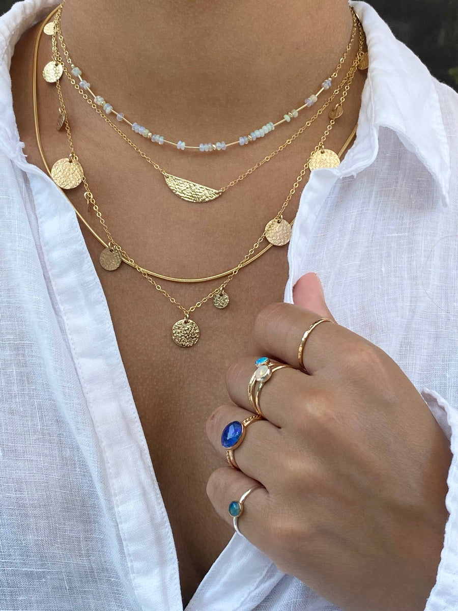 Bonnie Boardman Jewelry - Sandstone disk necklace-long