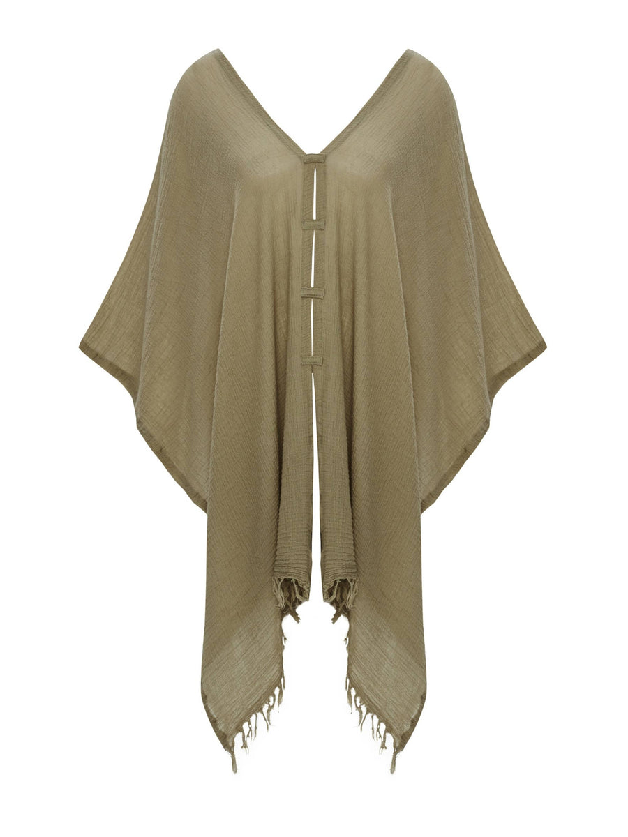 The Handloom - Ava Kimono - Khaki Green