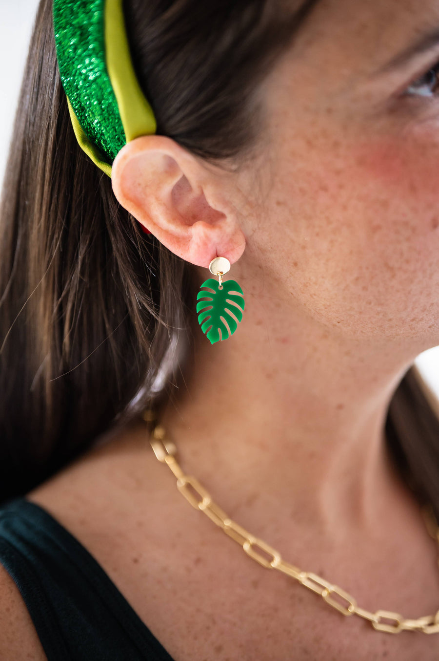Wondermint Goods - Mini Monstera Leaf Earrings