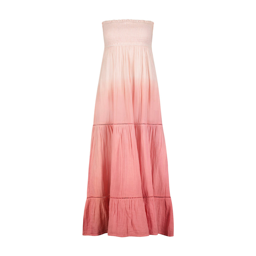 Mer St. Barth - Fati Women's Strapless Maxi Dress Rose Ombre