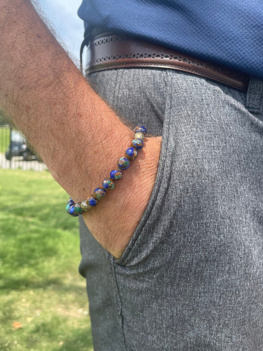 Nikki Smith Designs - Men's Beaded Stone Bracelet