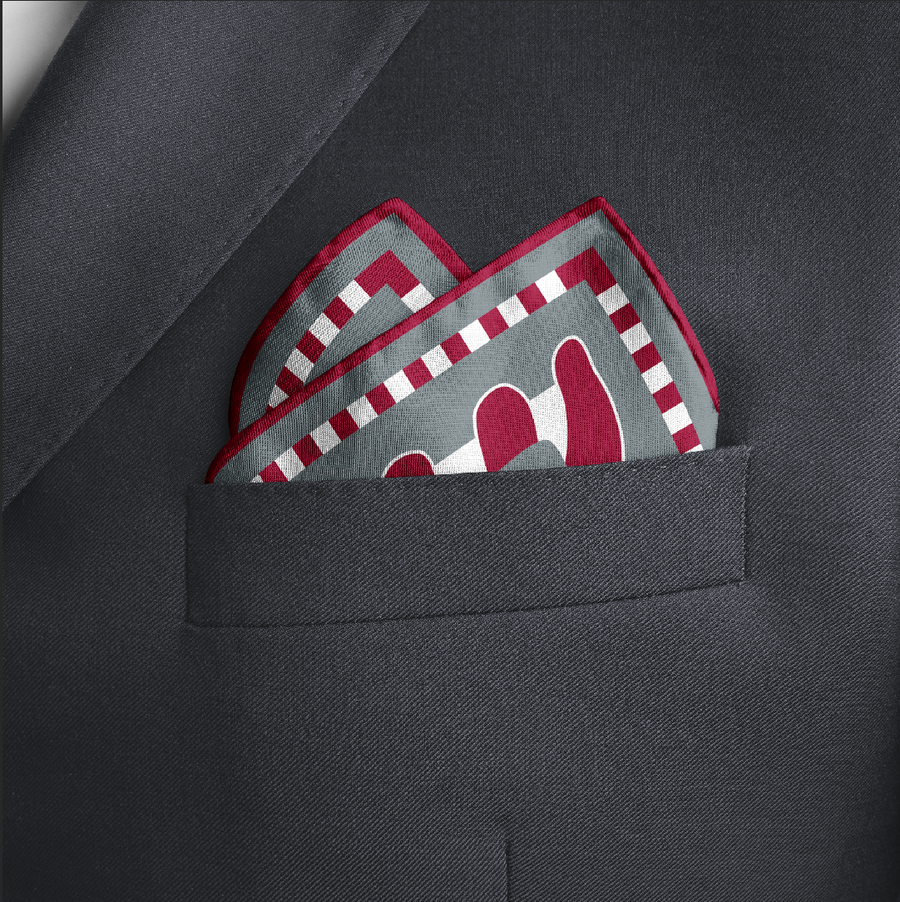 CB Grey -  Game Day Pocket Squares