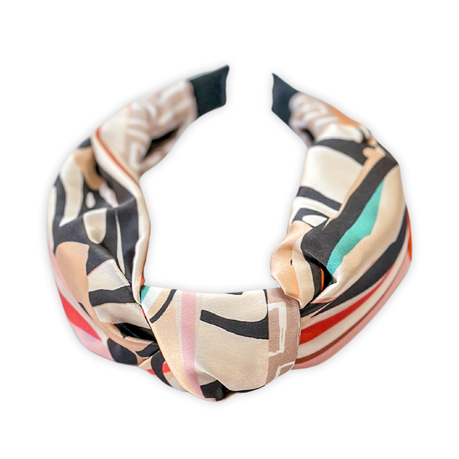 CB Grey - The Pippa Silk Knotted Headband