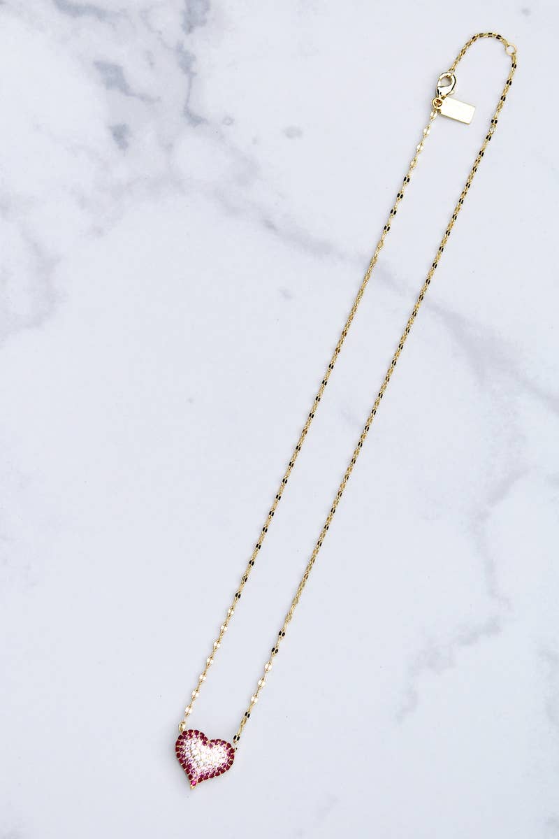 Native Gem - QUEEN OF HEARTS NECKLACE- PINK