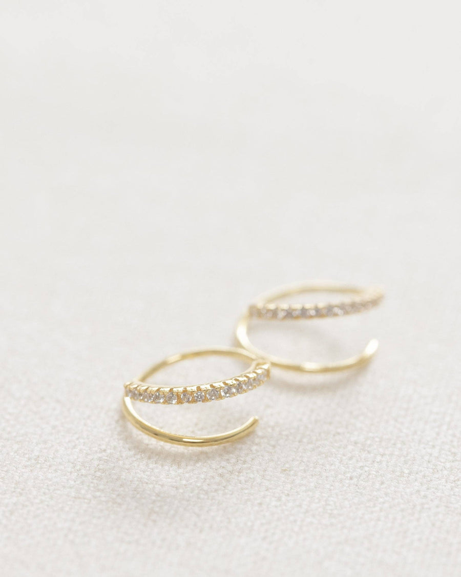 Coast and Cove - Crystal Double Twist Earrings
