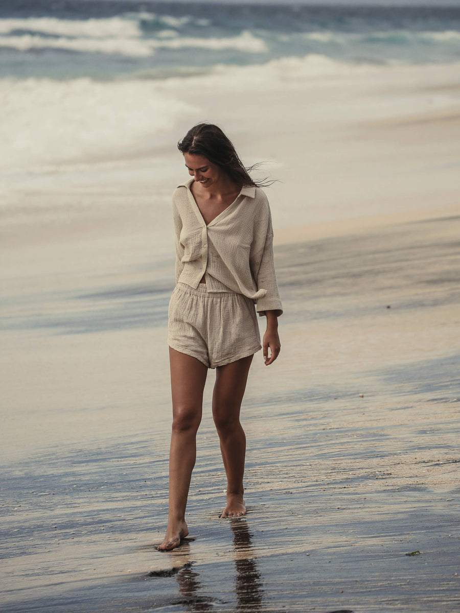 The Handloom - Echo Mini Shirt - Oatmeal