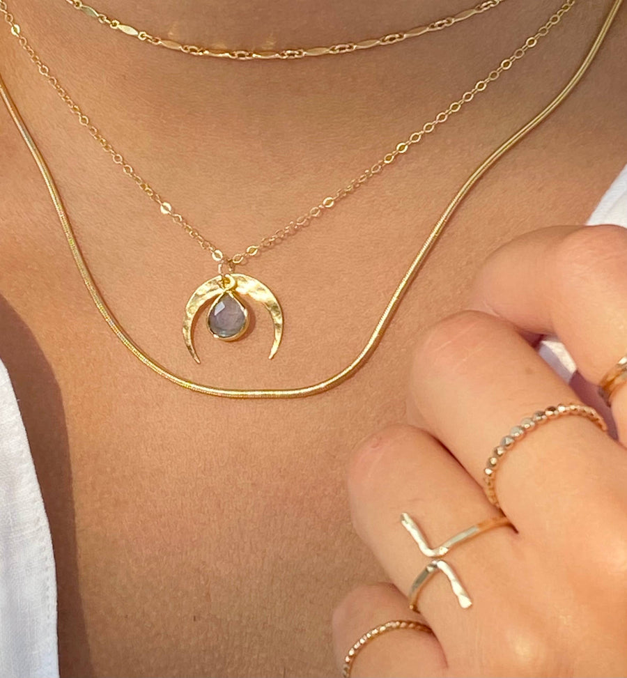 Bonnie Boardman Jewelry - Labradorite crescent necklace