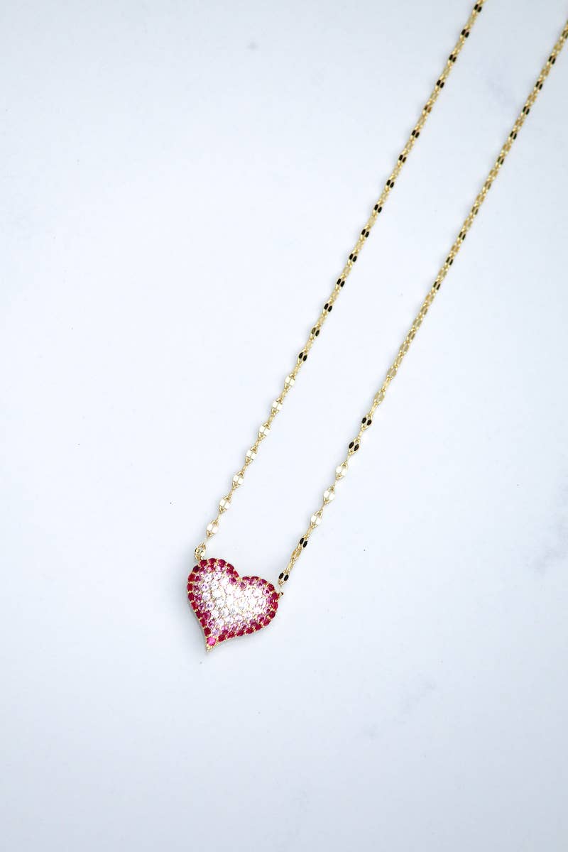 Native Gem - QUEEN OF HEARTS NECKLACE- PINK