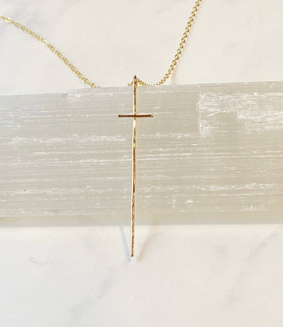 Bonnie Boardman Jewelry - Modern cross necklace-14kt gold filled