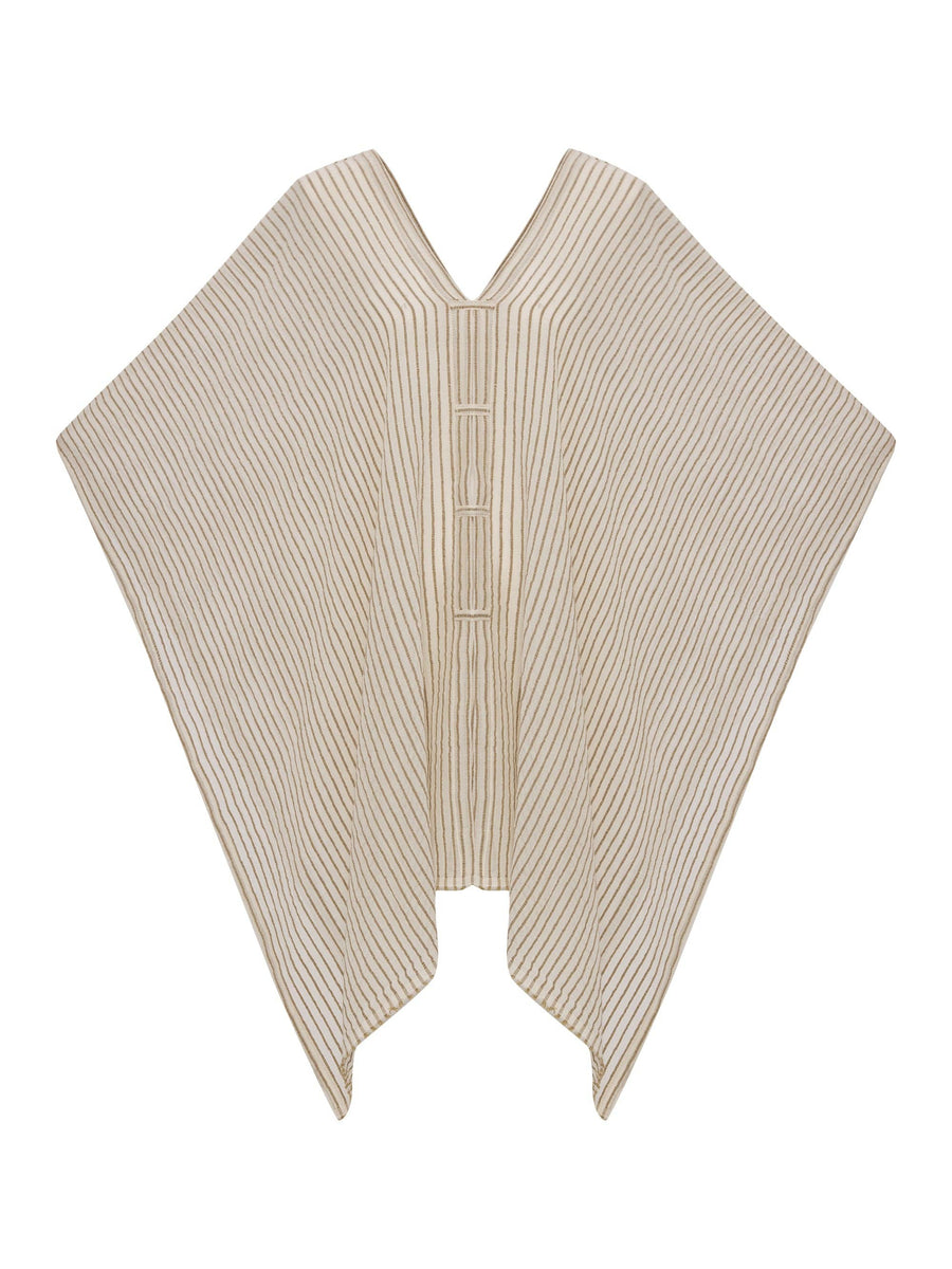 The Handloom - Ava Kimono - Khaki Green Stripes