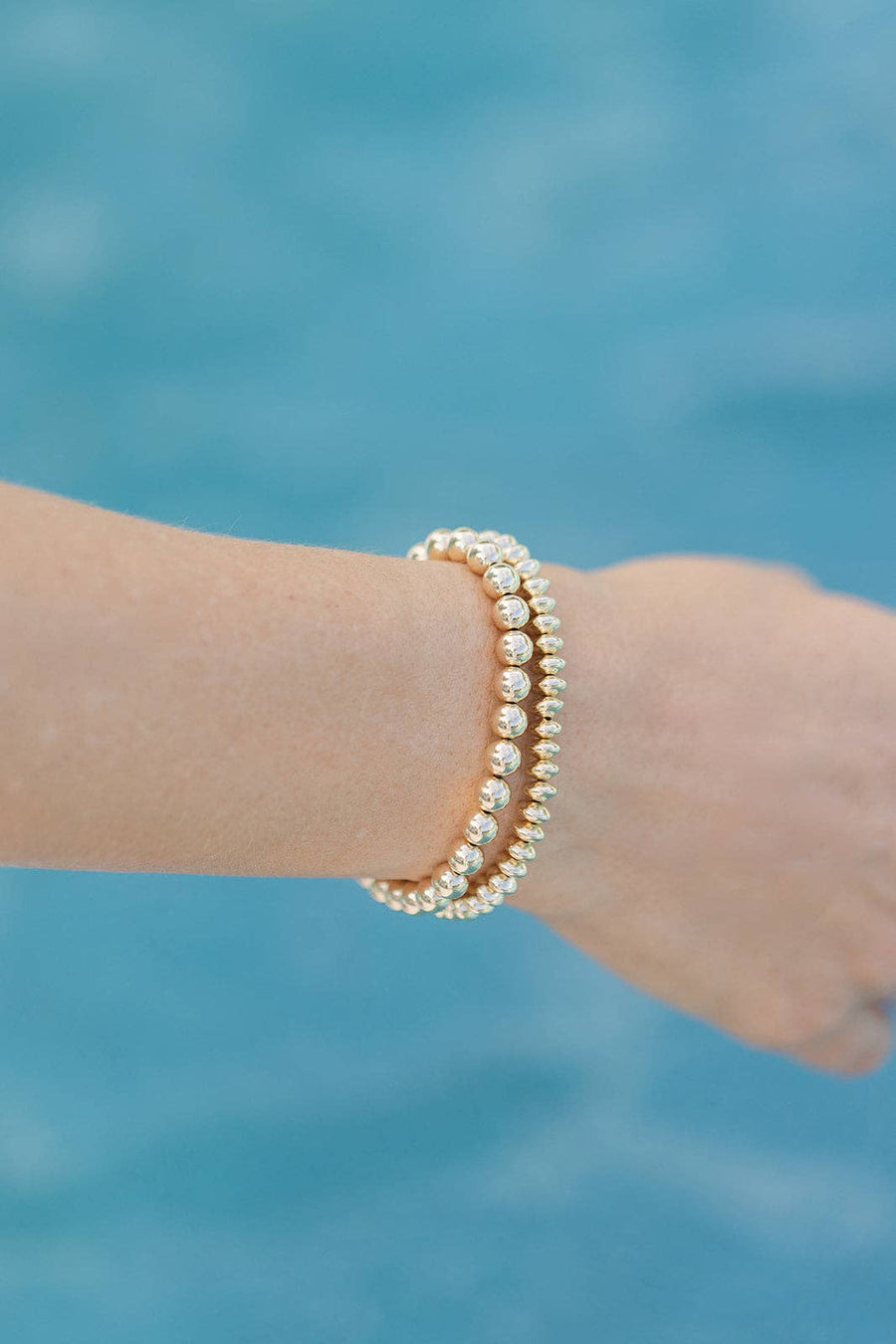 Coast and Cove - 6mm gold disc bracelet
