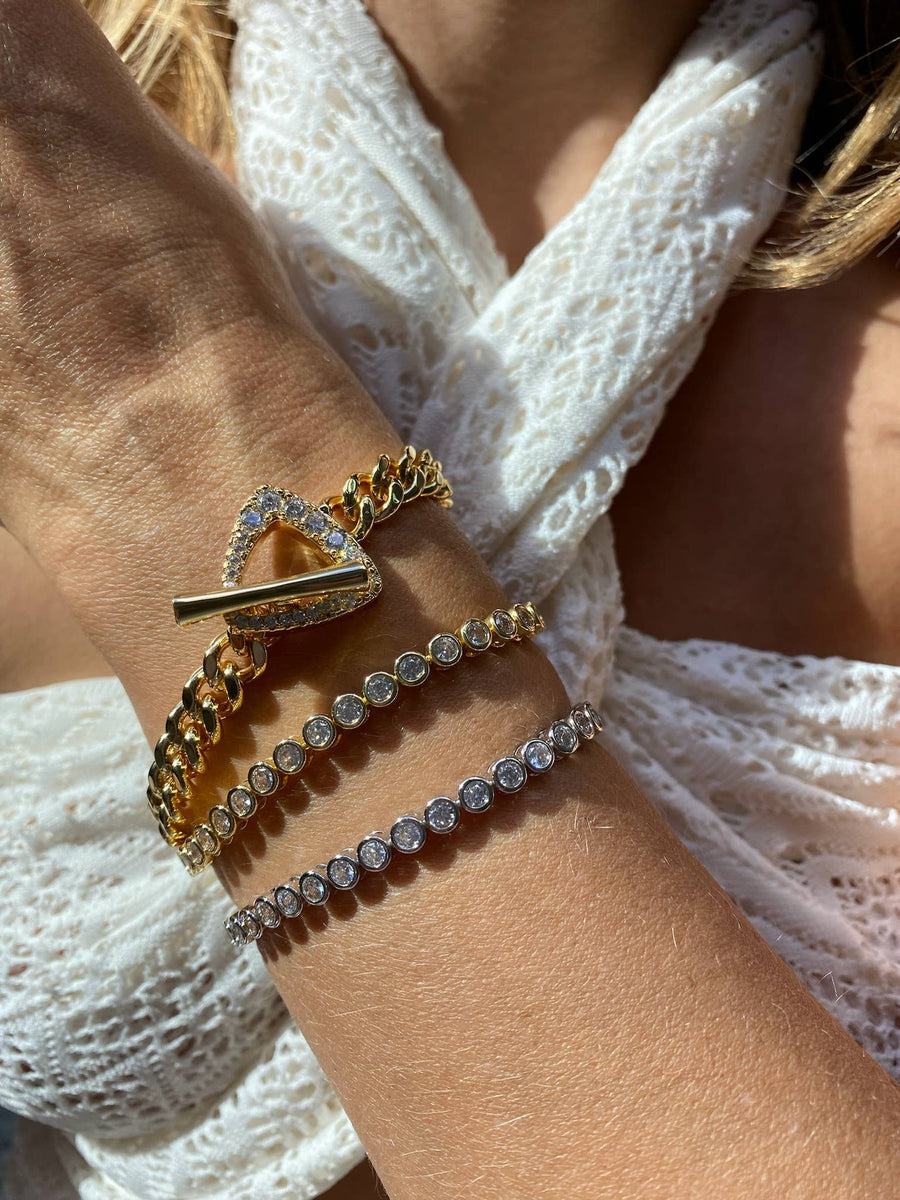 Native Gem - Solar Bracelet- Sterling Silver