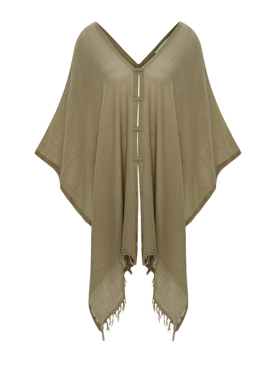 The Handloom - Ava Kimono - Khaki Green
