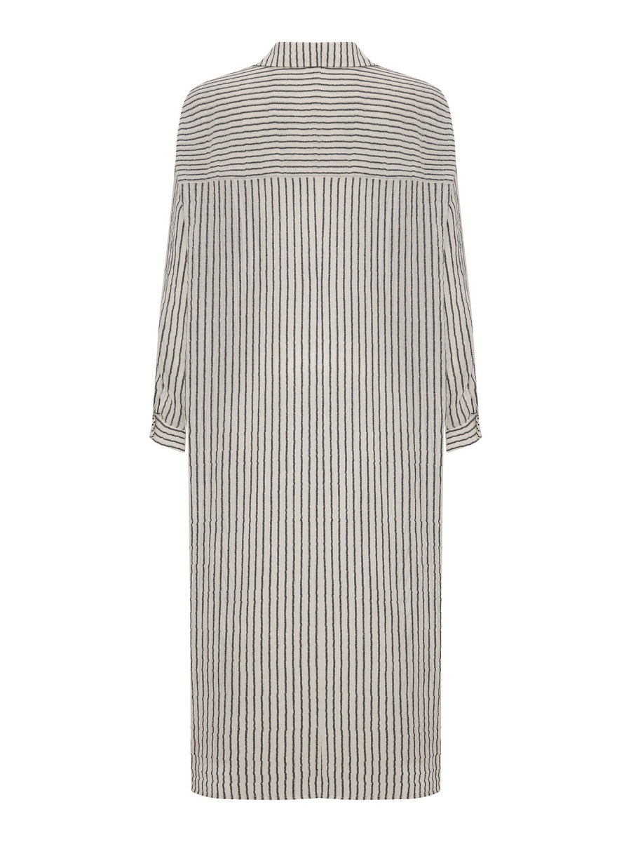 The Handloom - Voyage Shirt Dress - Black Stripes