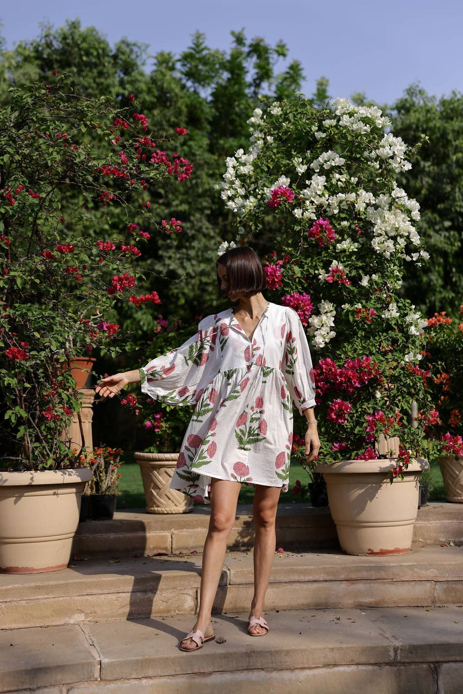 Maison Marigold - Taj Mini Dress Pink Flower