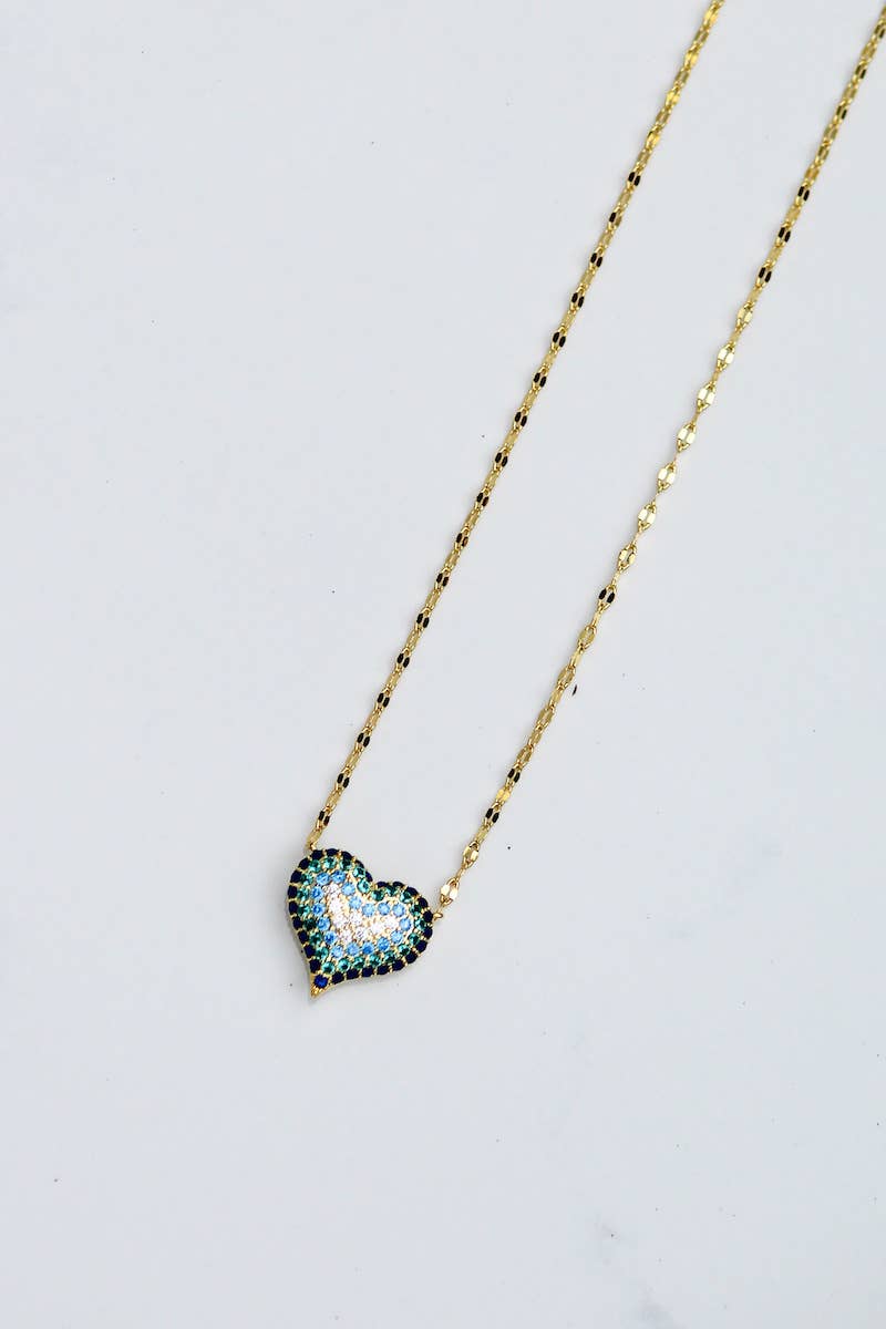 Native Gem - QUEEN OF HEARTS NECKLACE- BLUE