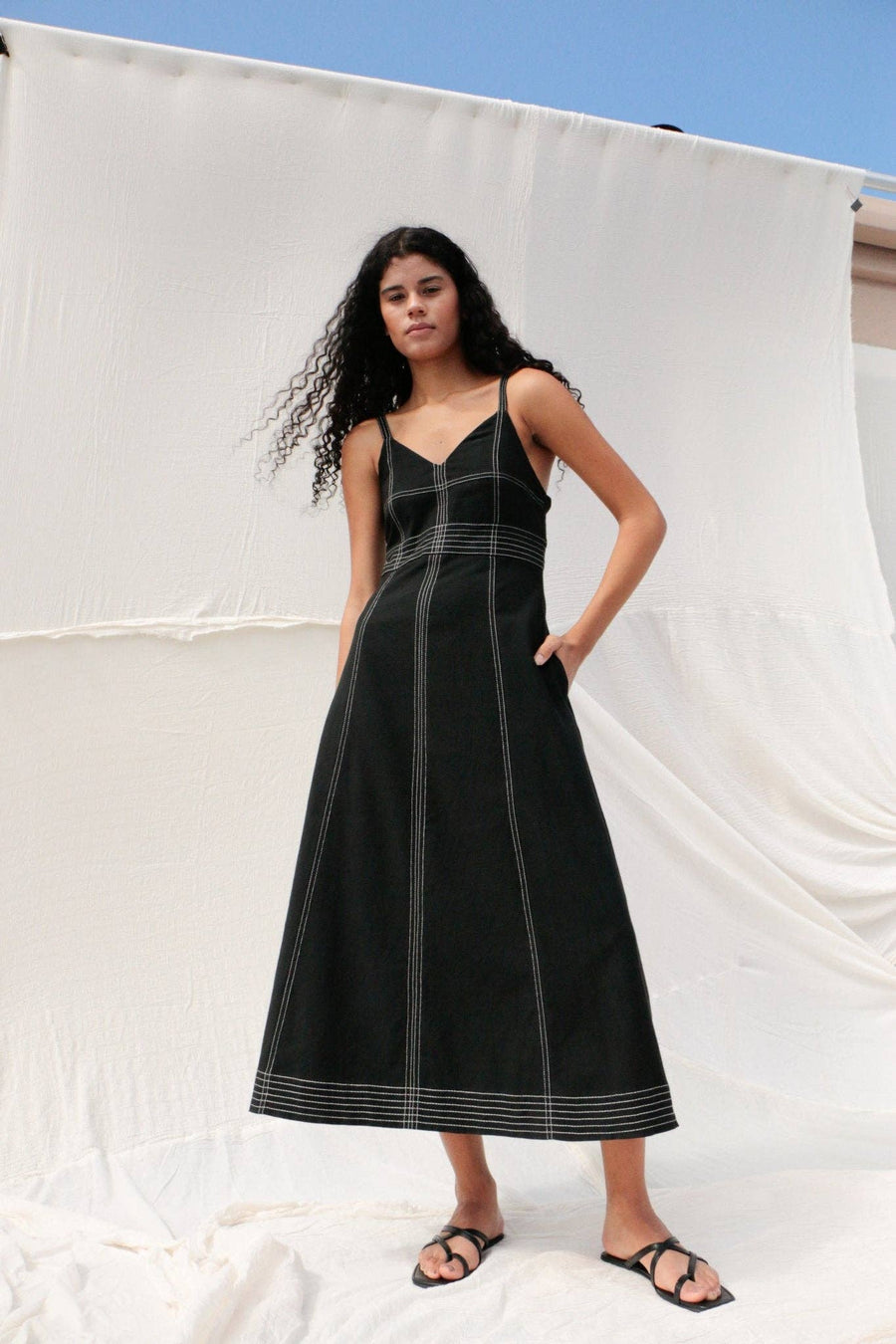 The Handloom - Eva Maxi Dress - Black