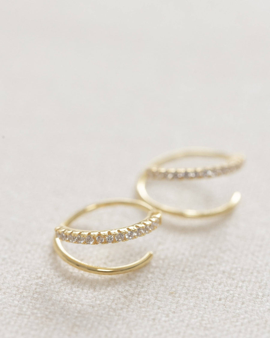 Coast and Cove - Crystal Double Twist Earrings