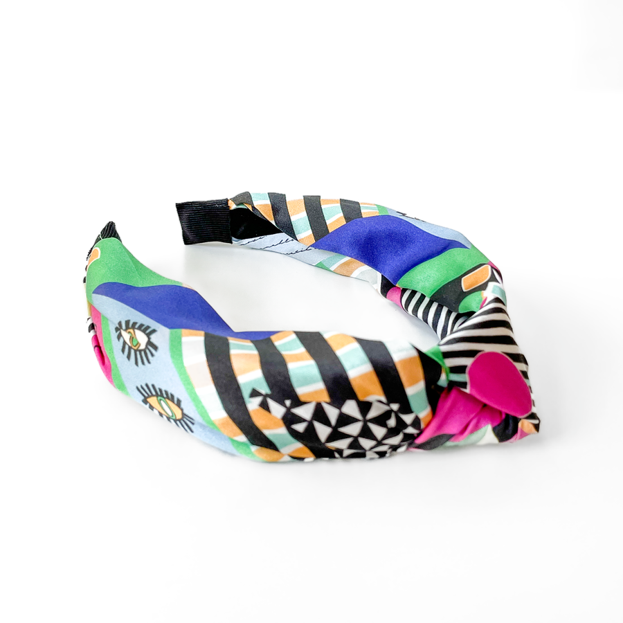 CB Grey - The Dancer Silk Knotted Headband
