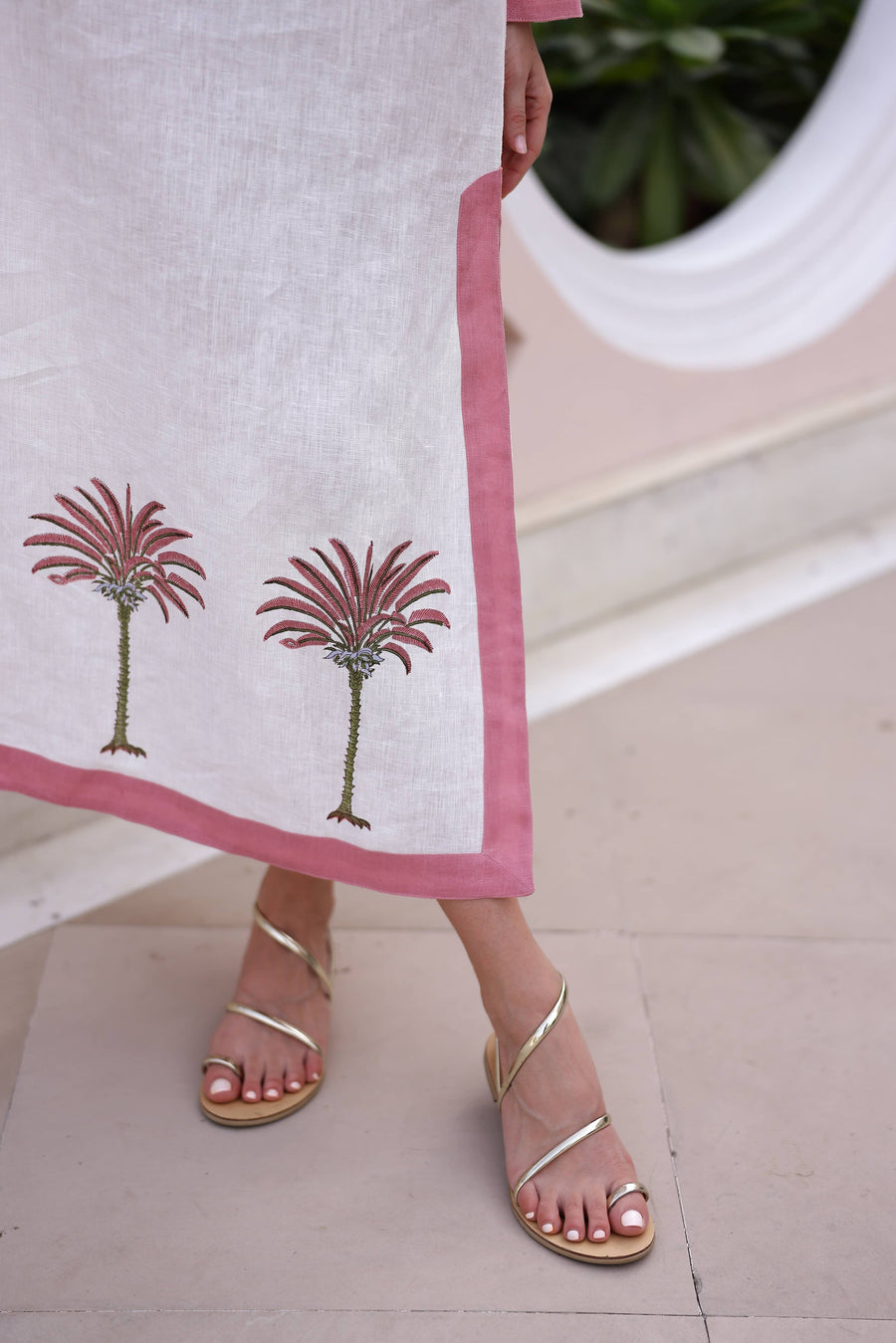 Maison Marigold - Hampton Kaftan Pink Palm