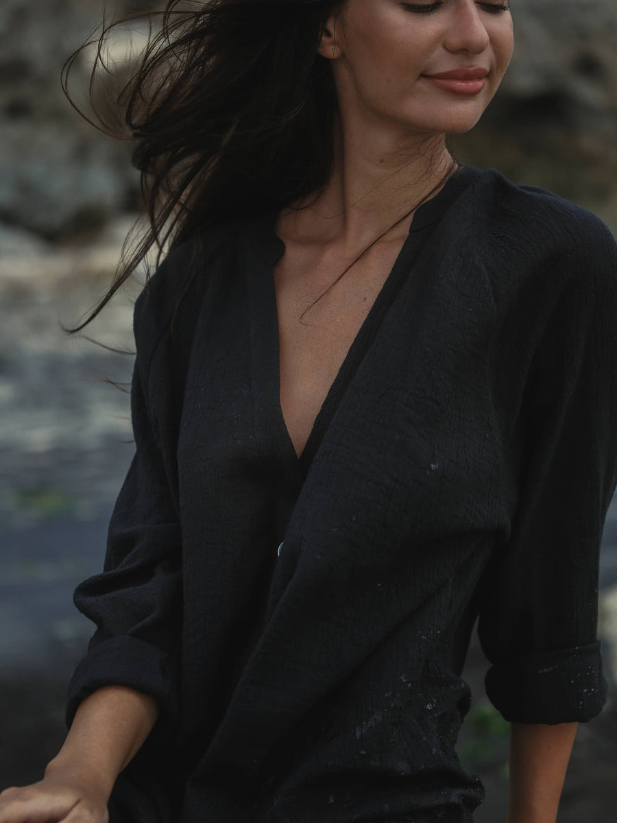 The Handloom - Terra Shirt Dress - Black
