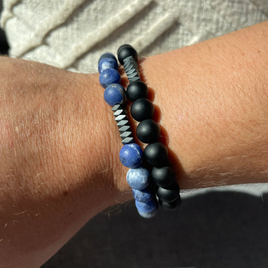 Nikki Smith Designs - Men's Beaded Stone Bracelet