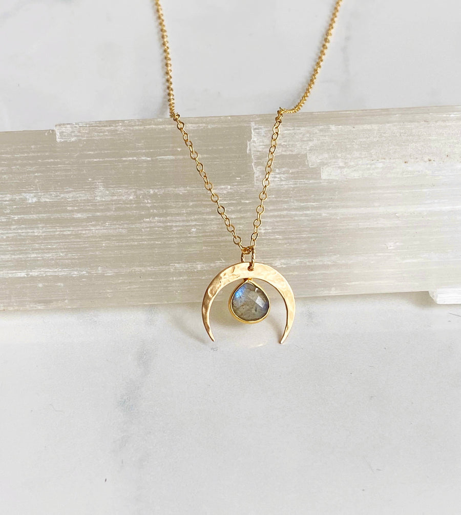 Bonnie Boardman Jewelry - Labradorite crescent necklace