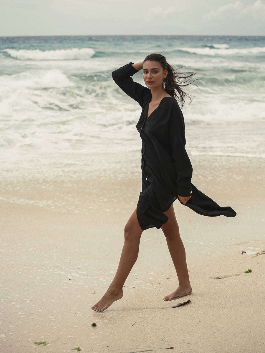 The Handloom - Terra Shirt Dress - Black