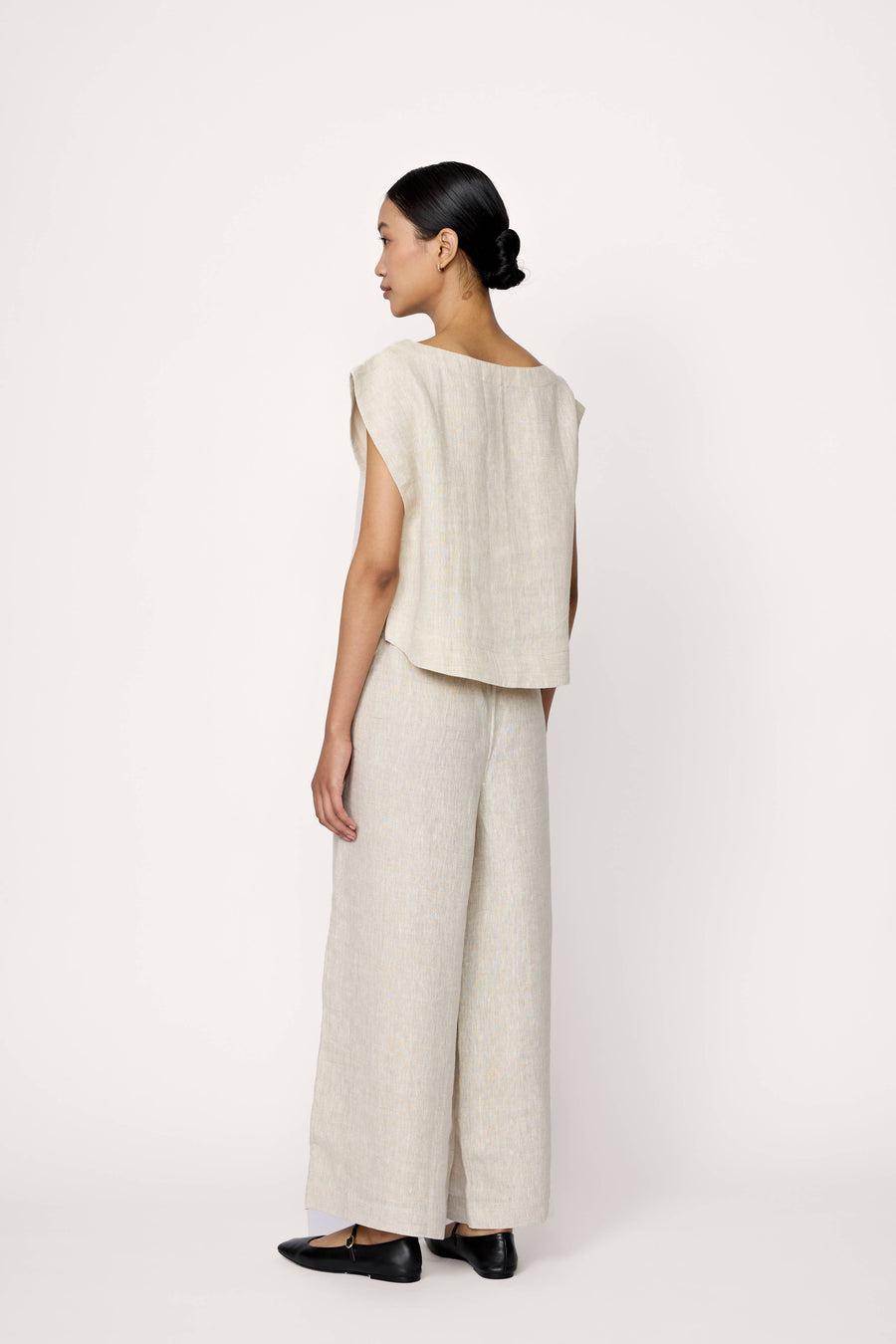 LAUDE the Label - Hi-Low Top - Natural Linen