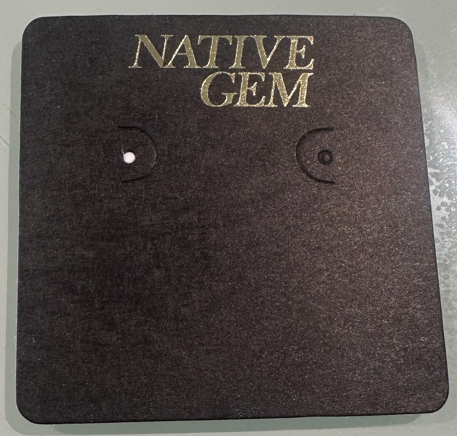 Native Gem - NEW BLACK EARRING CARD