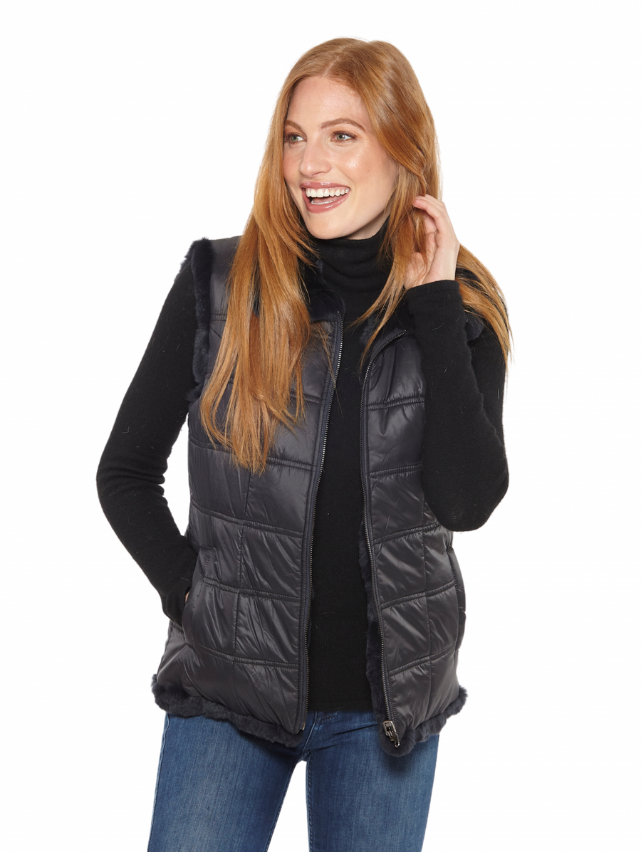 Linda Richards Genuine Rex Rabbit Vest