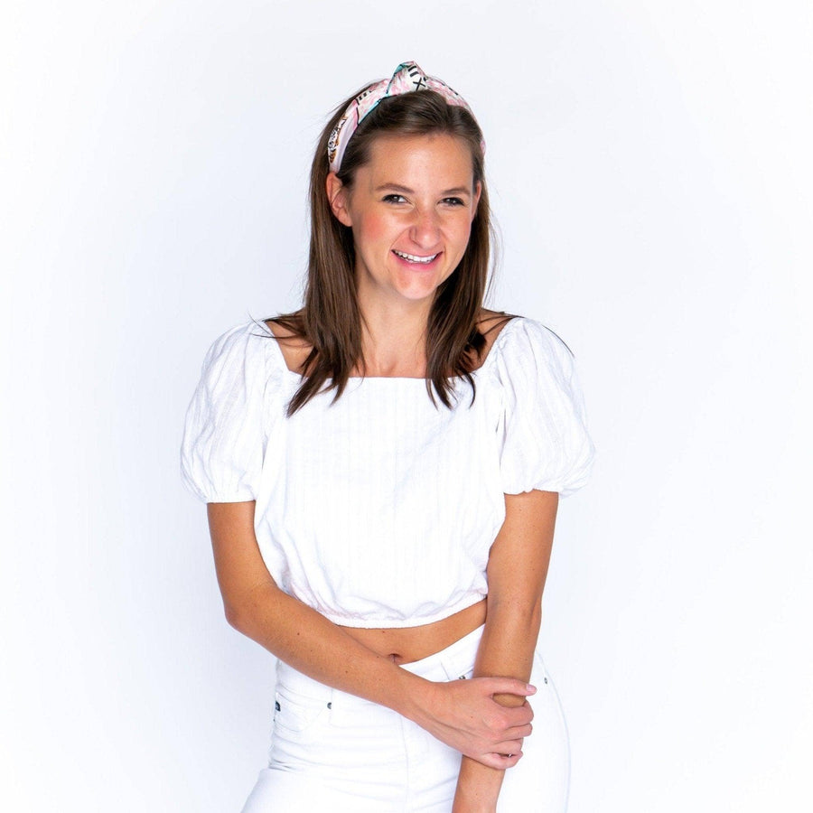 CB Grey - The Aubree Silk Knotted Headband