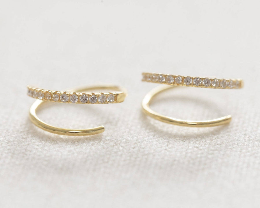 Coast and Cove - Crystal Double Twist Earrings