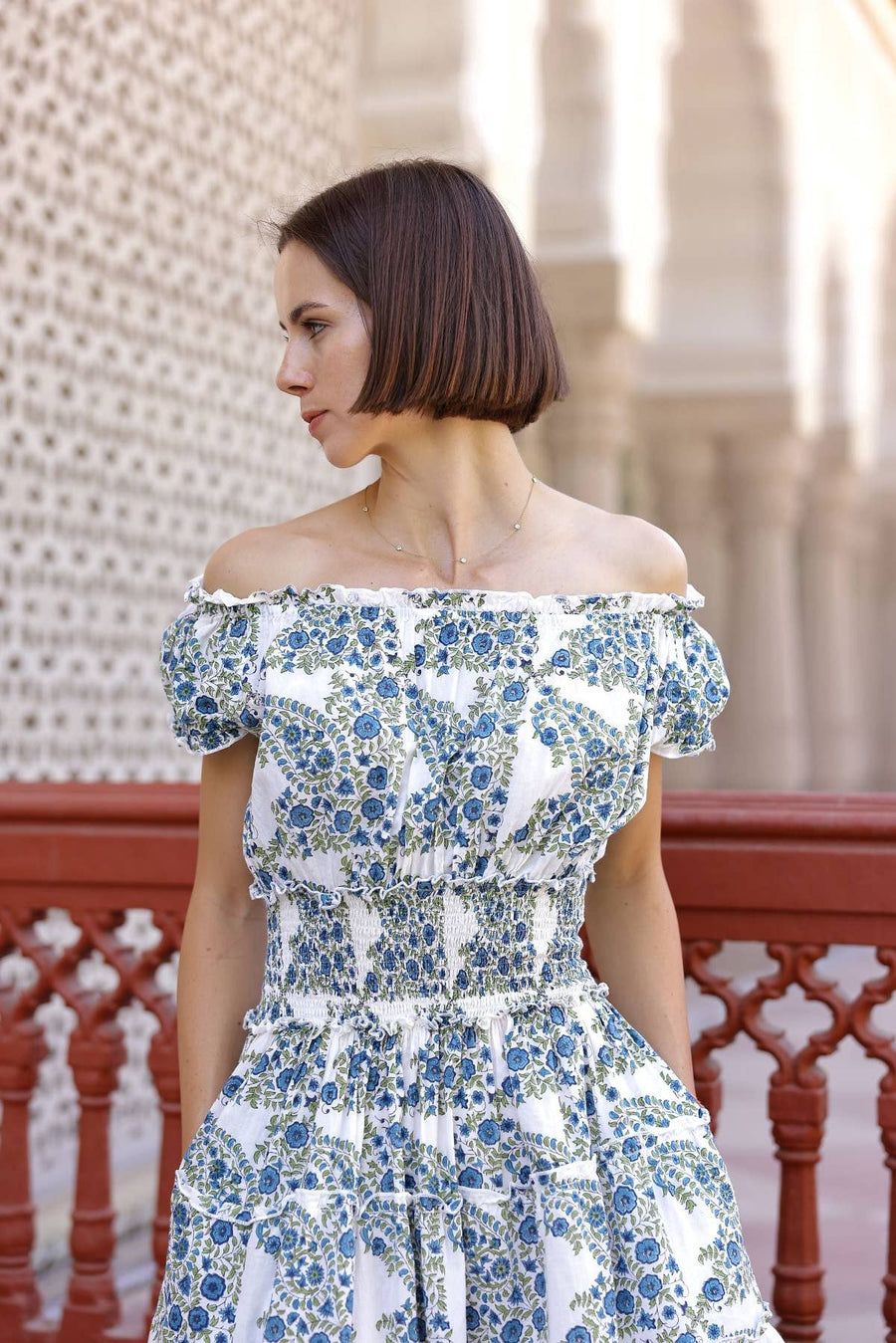 Maison Marigold - Majorca Midi Dress Blue/Green