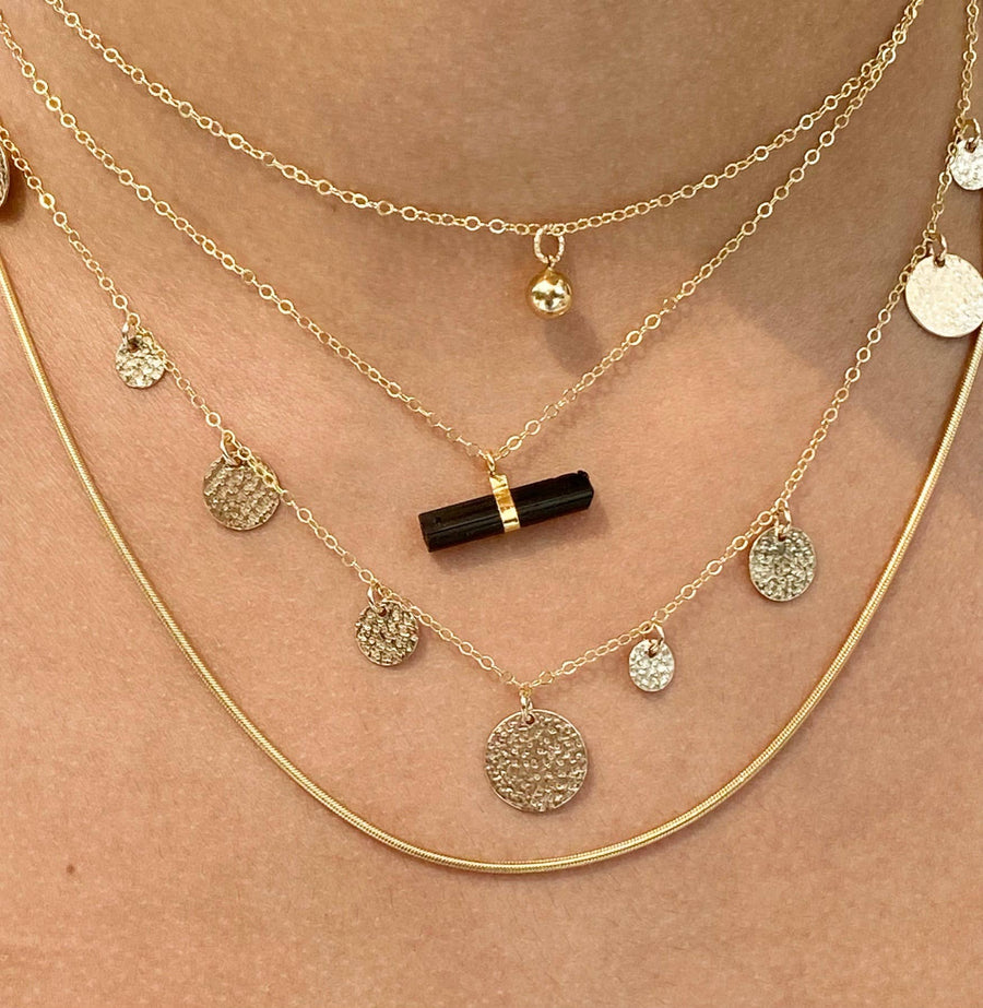 Bonnie Boardman Jewelry - Black tourmaline bar necklace