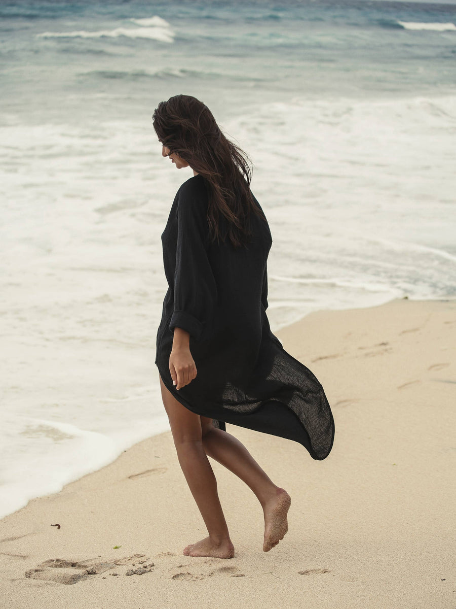 The Handloom - Terra Shirt Dress - Black
