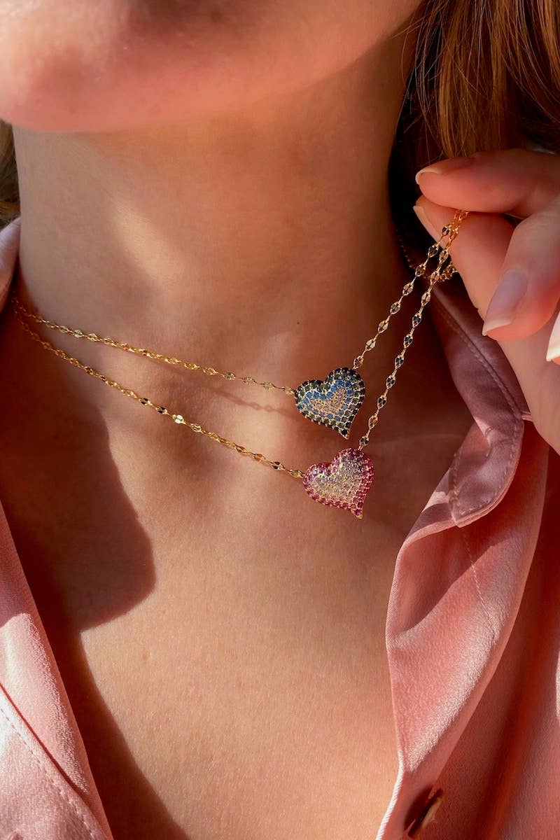 Native Gem - QUEEN OF HEARTS NECKLACE- PINK