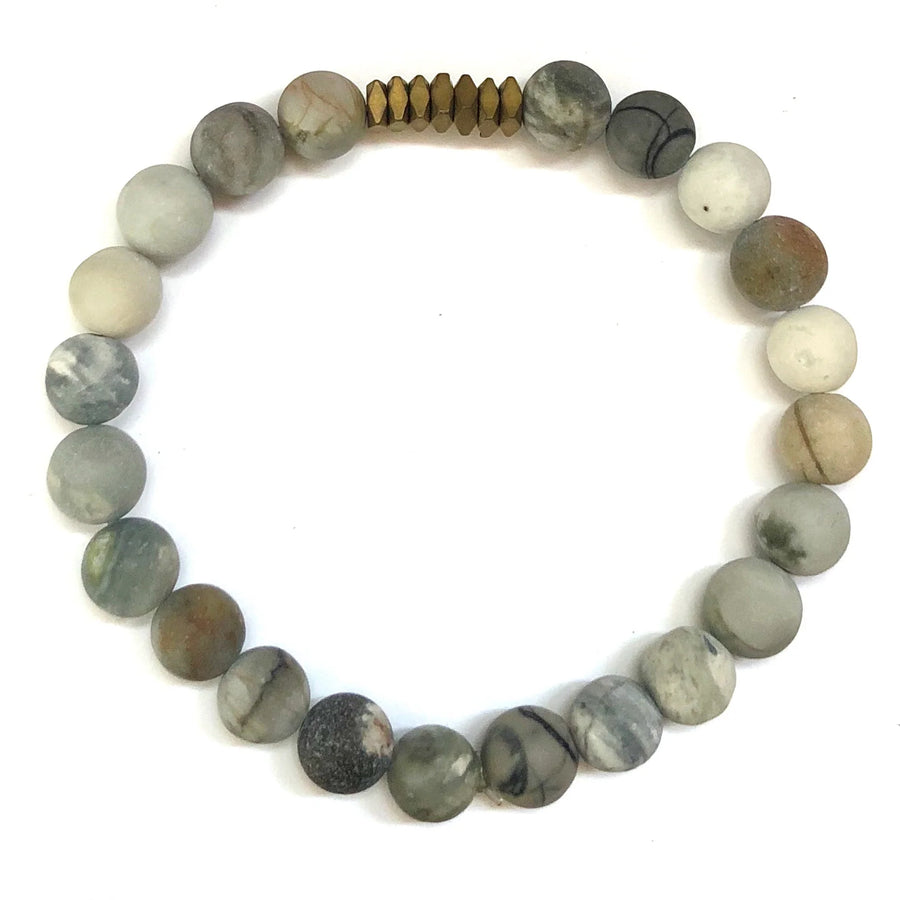 Nikki Smith Designs - Men's Beaded Stone Bracelet