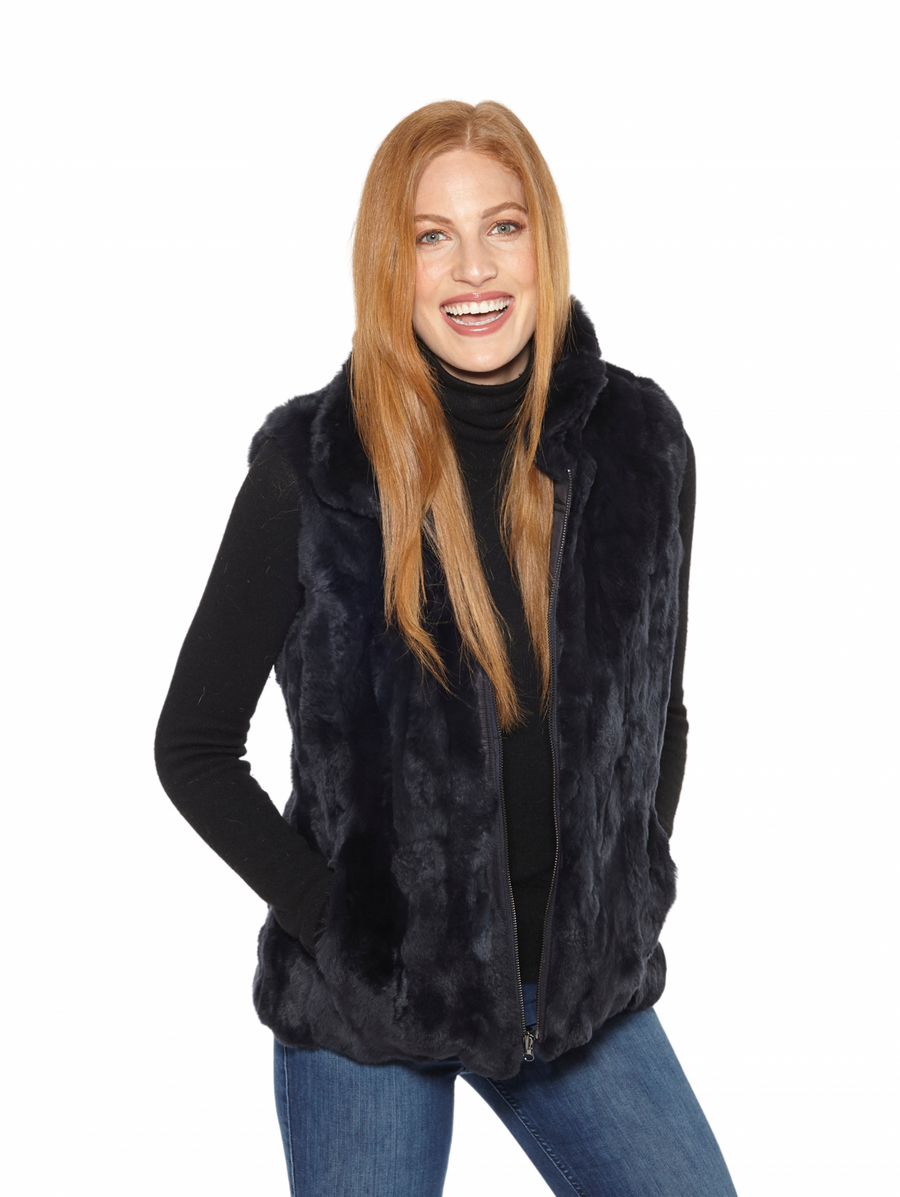 Linda Richards Genuine Rex Rabbit Vest
