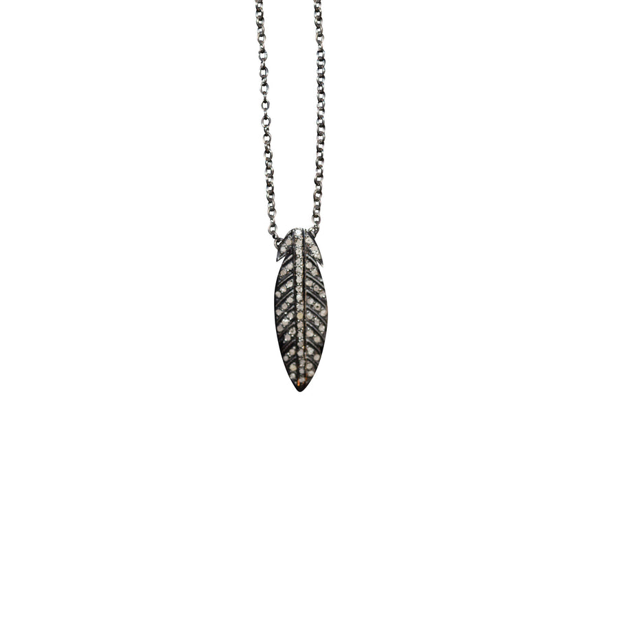 S Carter Feather Charm Necklace