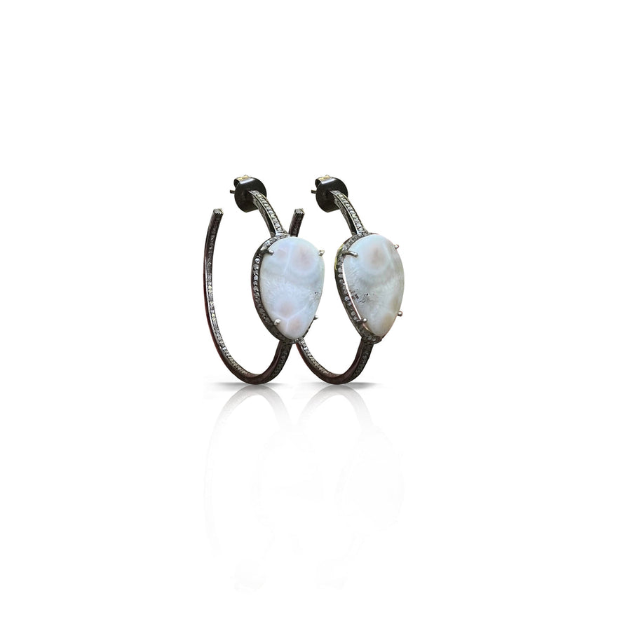 Thomsonite Diamond Hoops