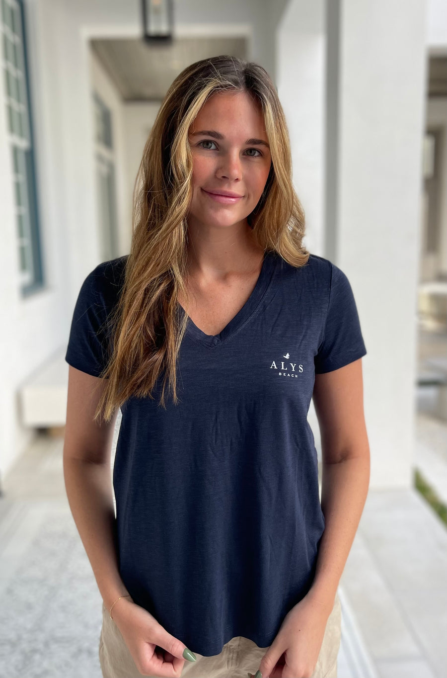 Alys Beach V Neck Tee
