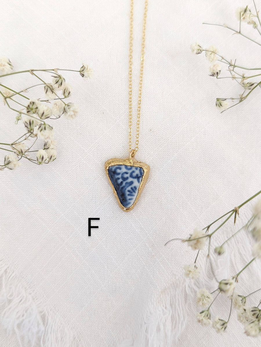 The Grey Arrow - 24k Gold Dipped Sea Pottery Necklace