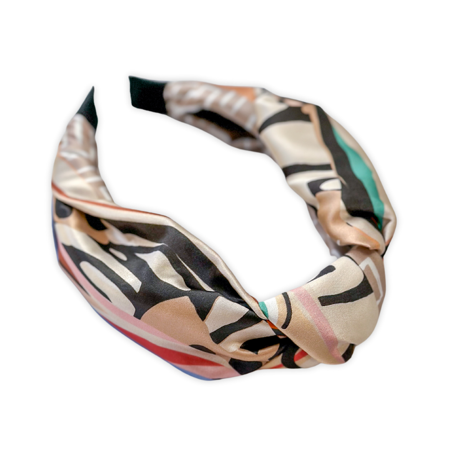 CB Grey - The Pippa Silk Knotted Headband
