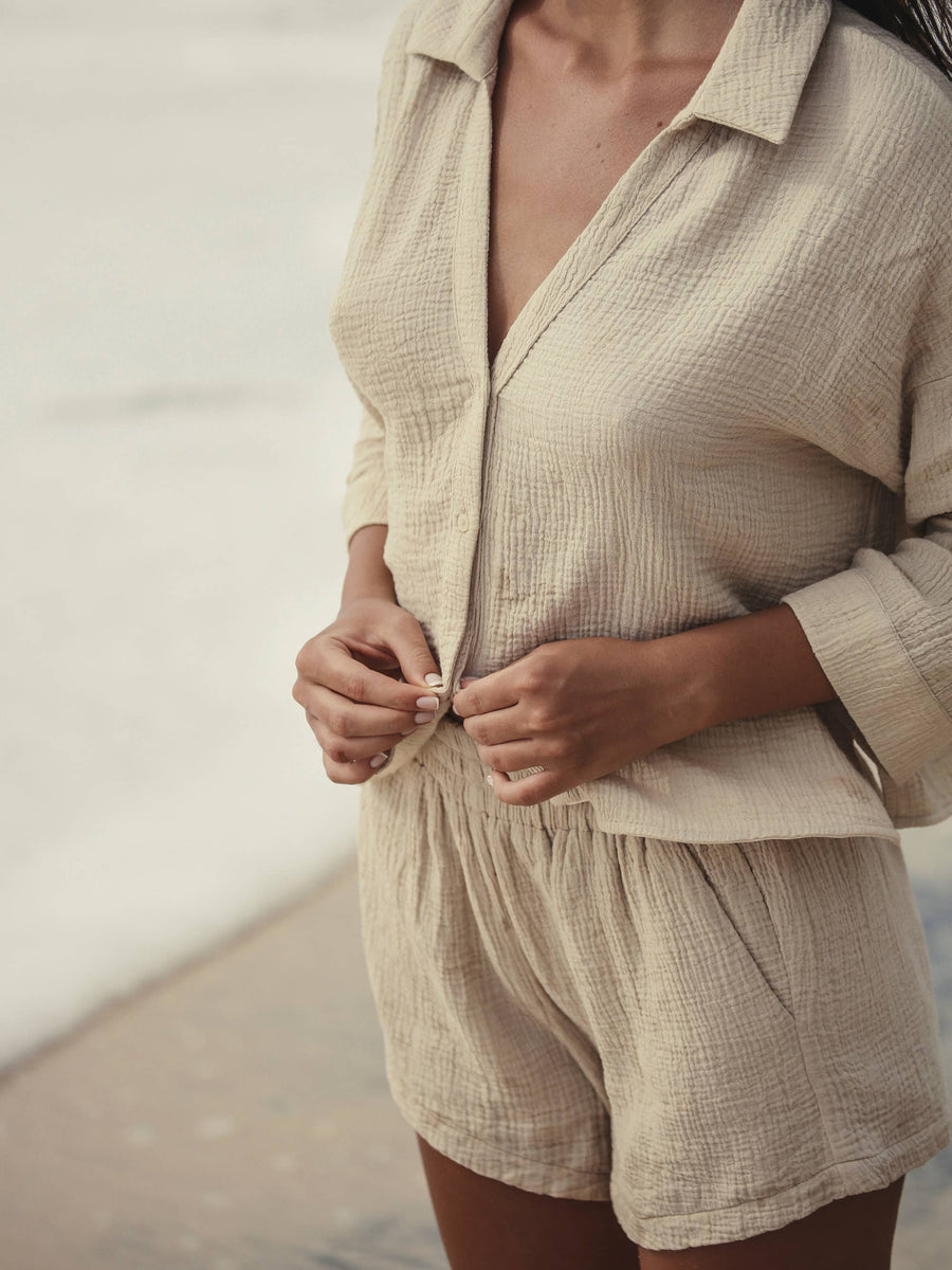 The Handloom - Echo Mini Shirt - Oatmeal