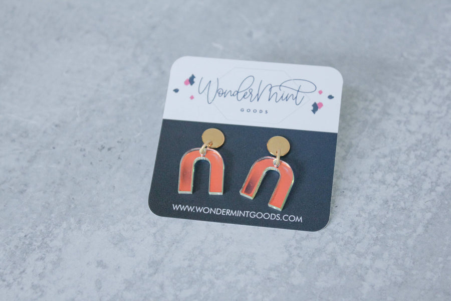 Wondermint Goods - Mini Iridescent Arch Earrings